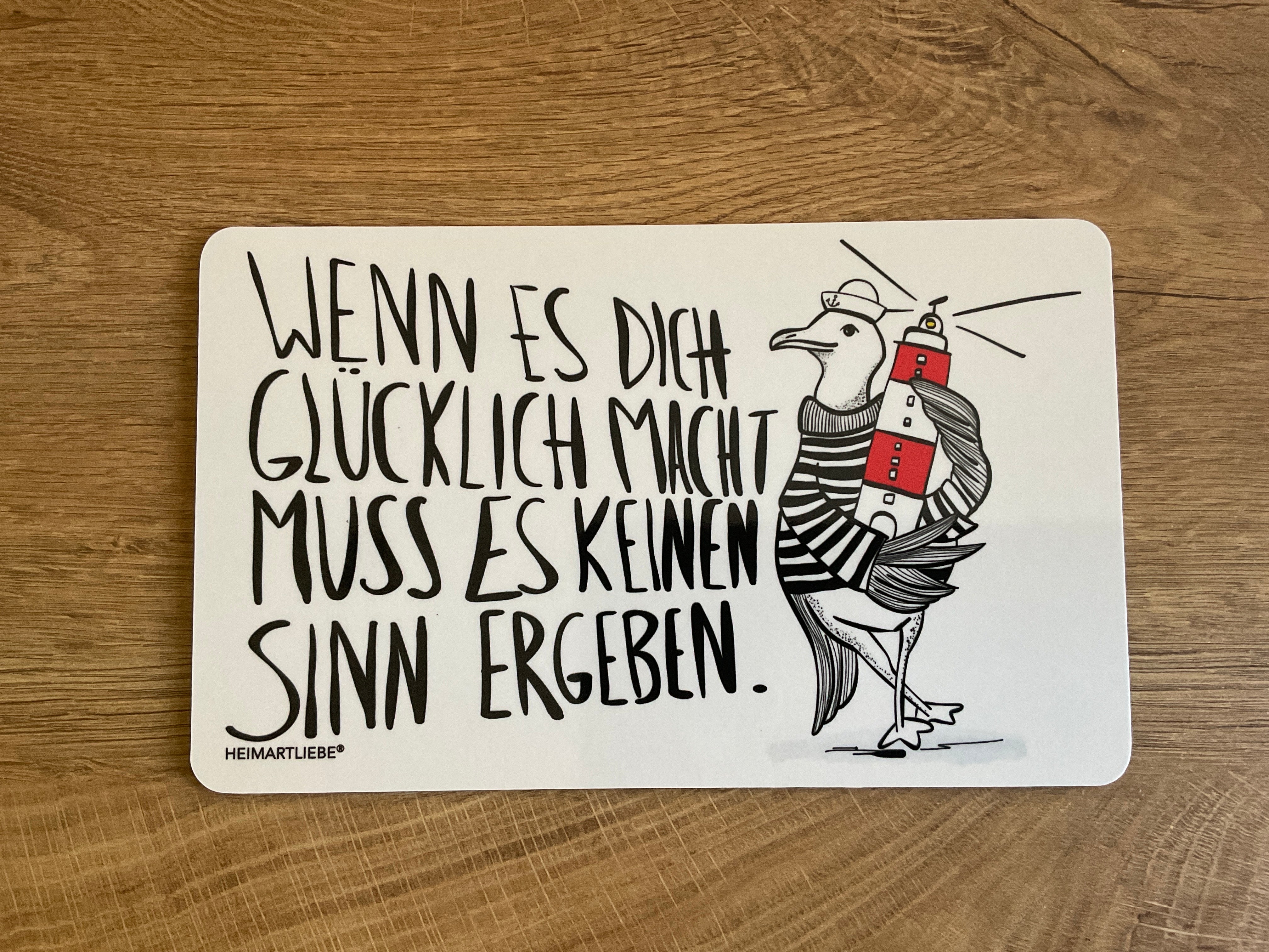 Brettchen Frühstücksbrett - Möwe mit Leuchtturm