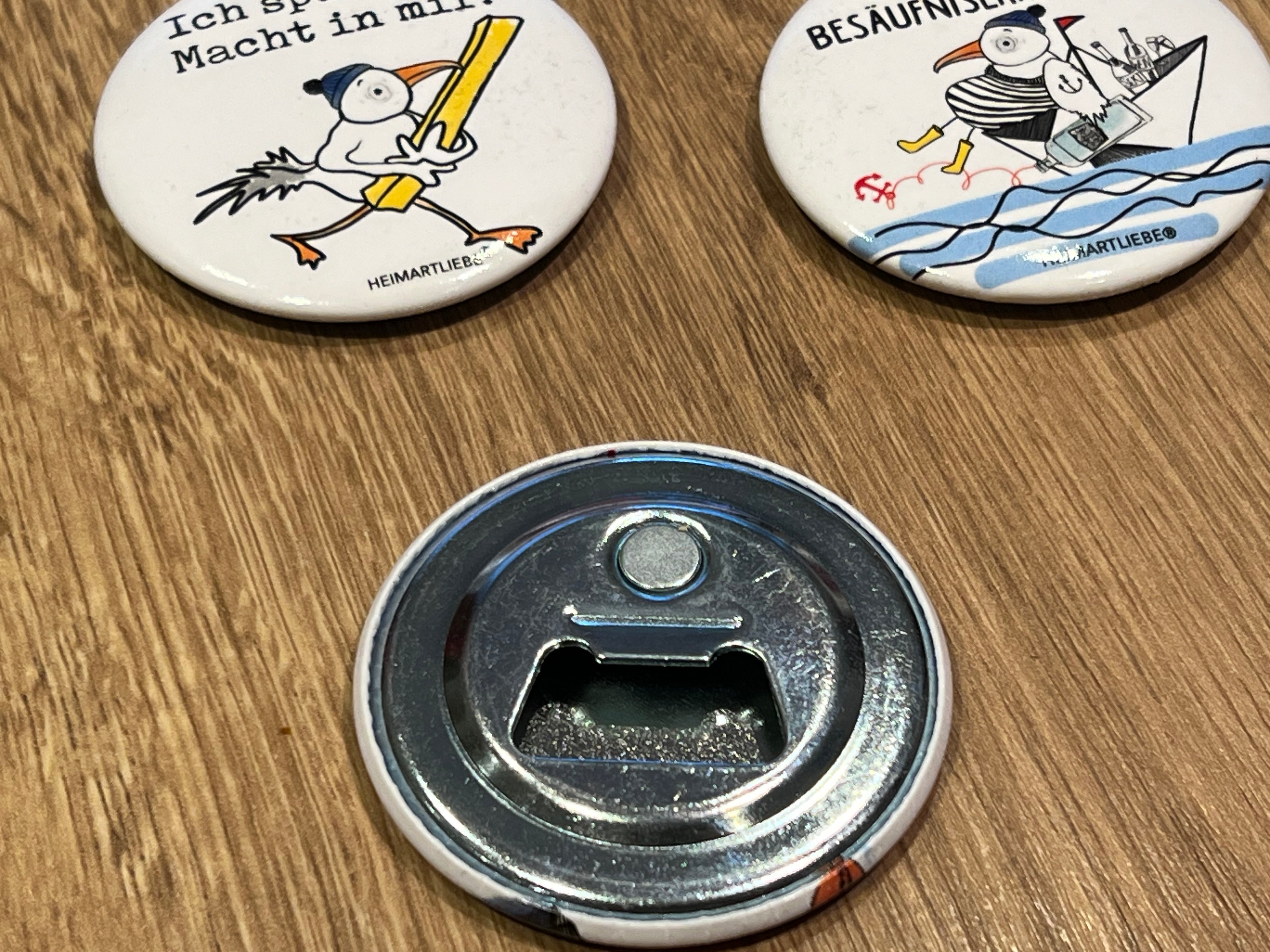 3 Magnete / Flaschenöffnung maritime Sprüche
