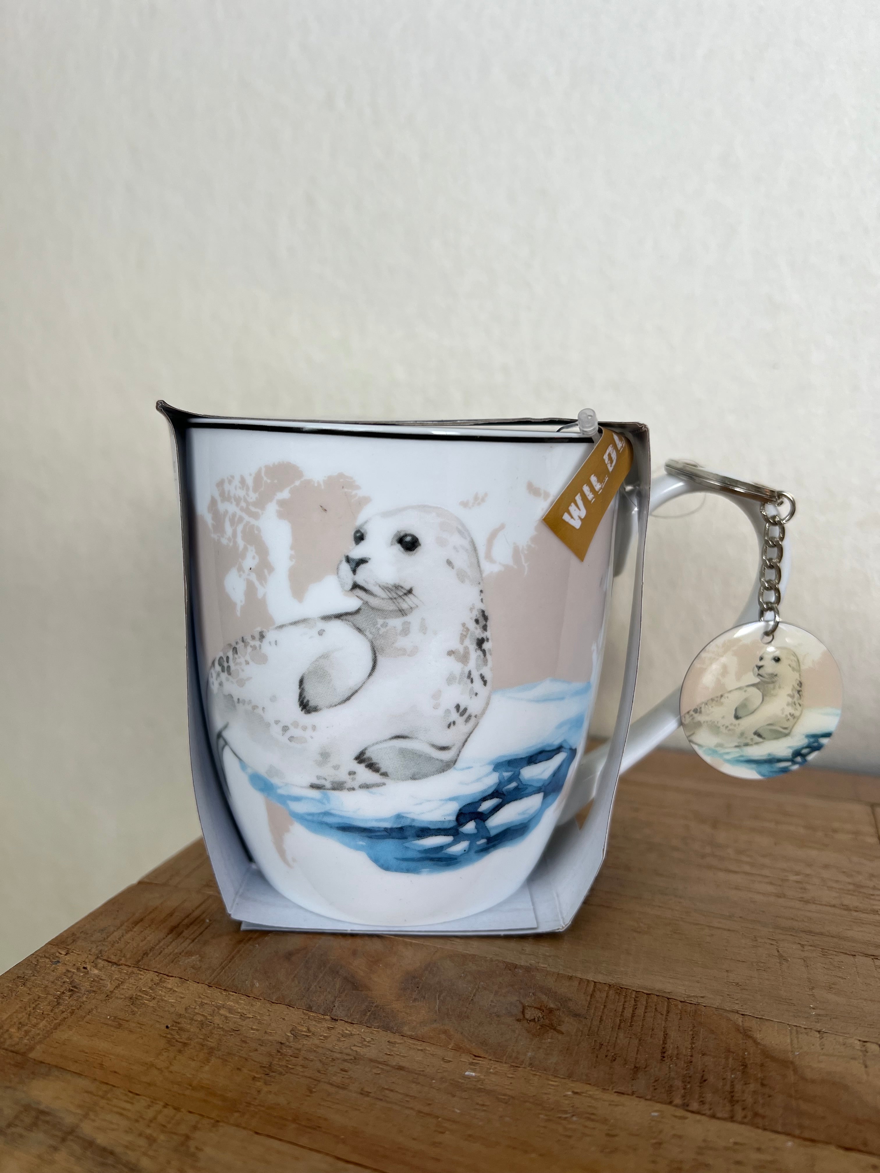 Ritzenhoff & Breker Tasse mit Robbe + Schlüsselanhänger