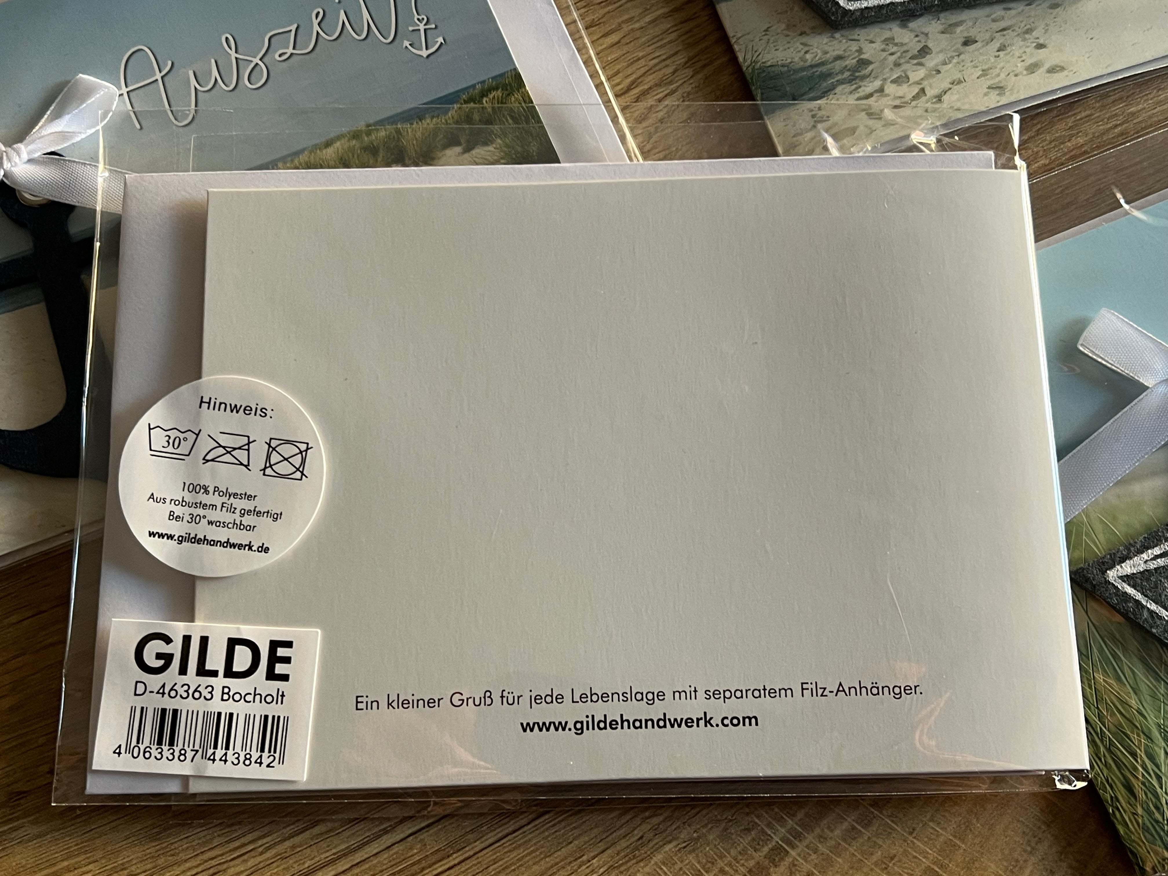 Grußkarte GILDE mit Filz und Umschlag