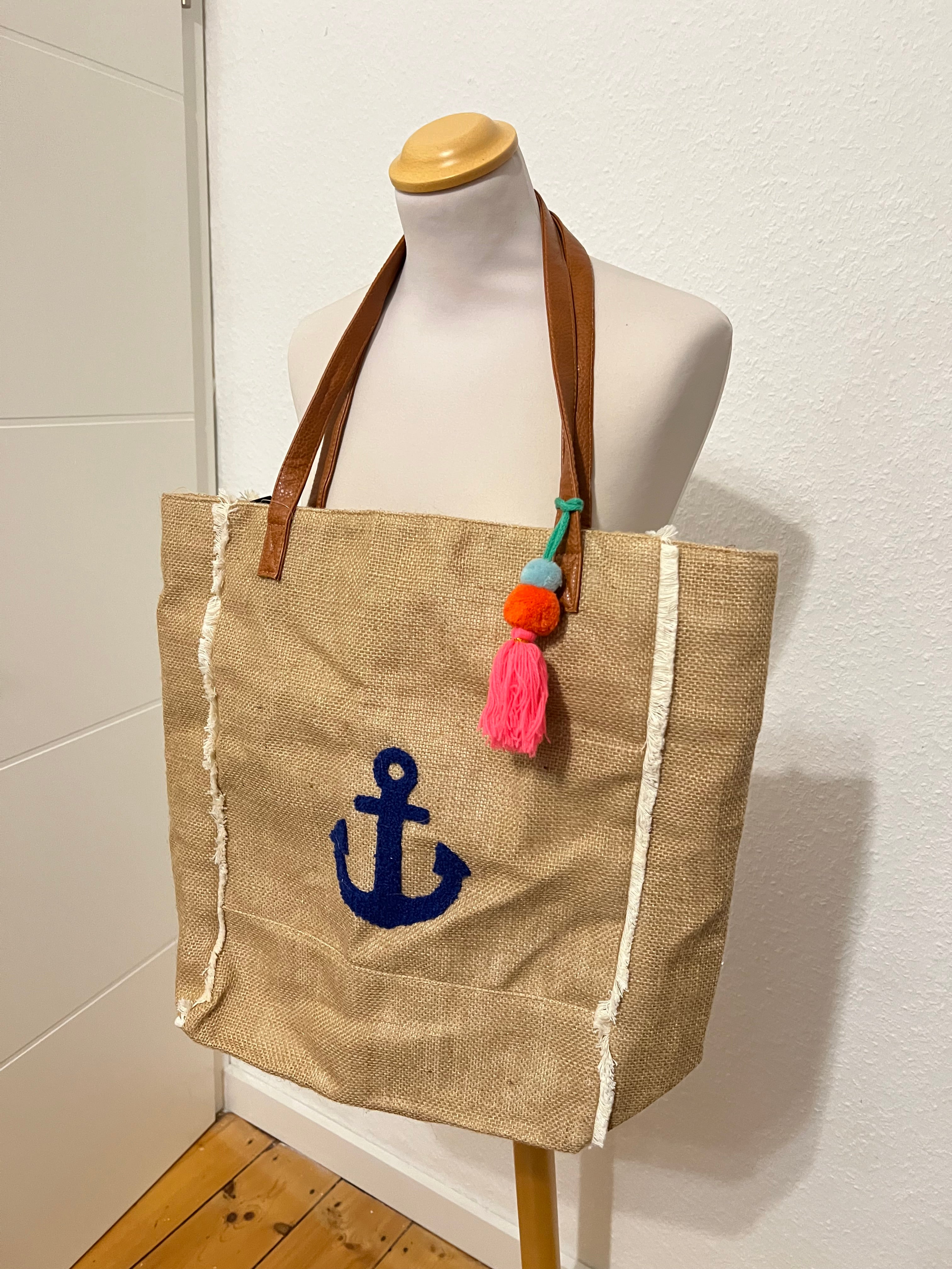Tasche Shopper mit Riemen und Anker