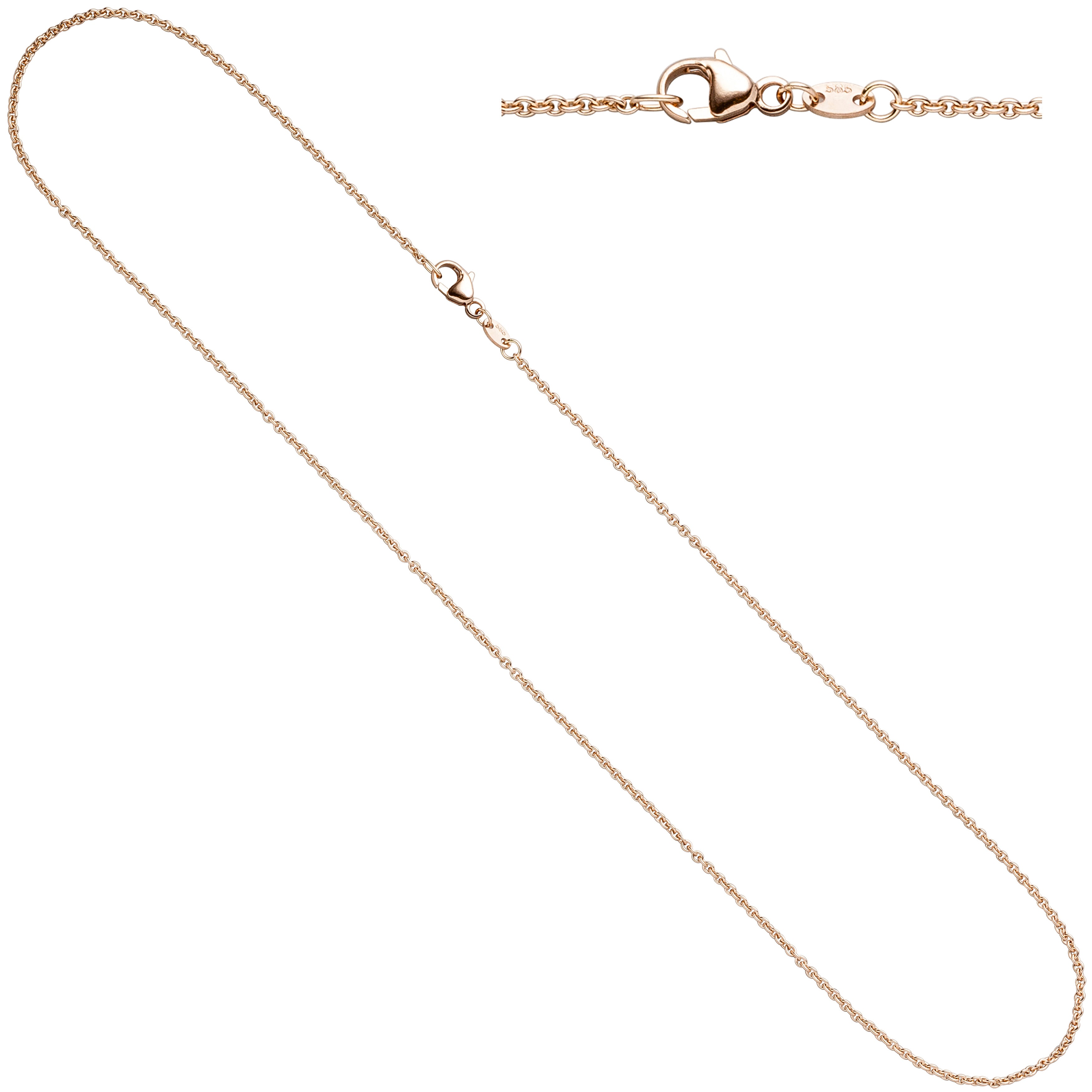 Ankerkette 585 Rotgold 1,5 mm 45 cm Gold Halskette Rotgoldkette Karabiner