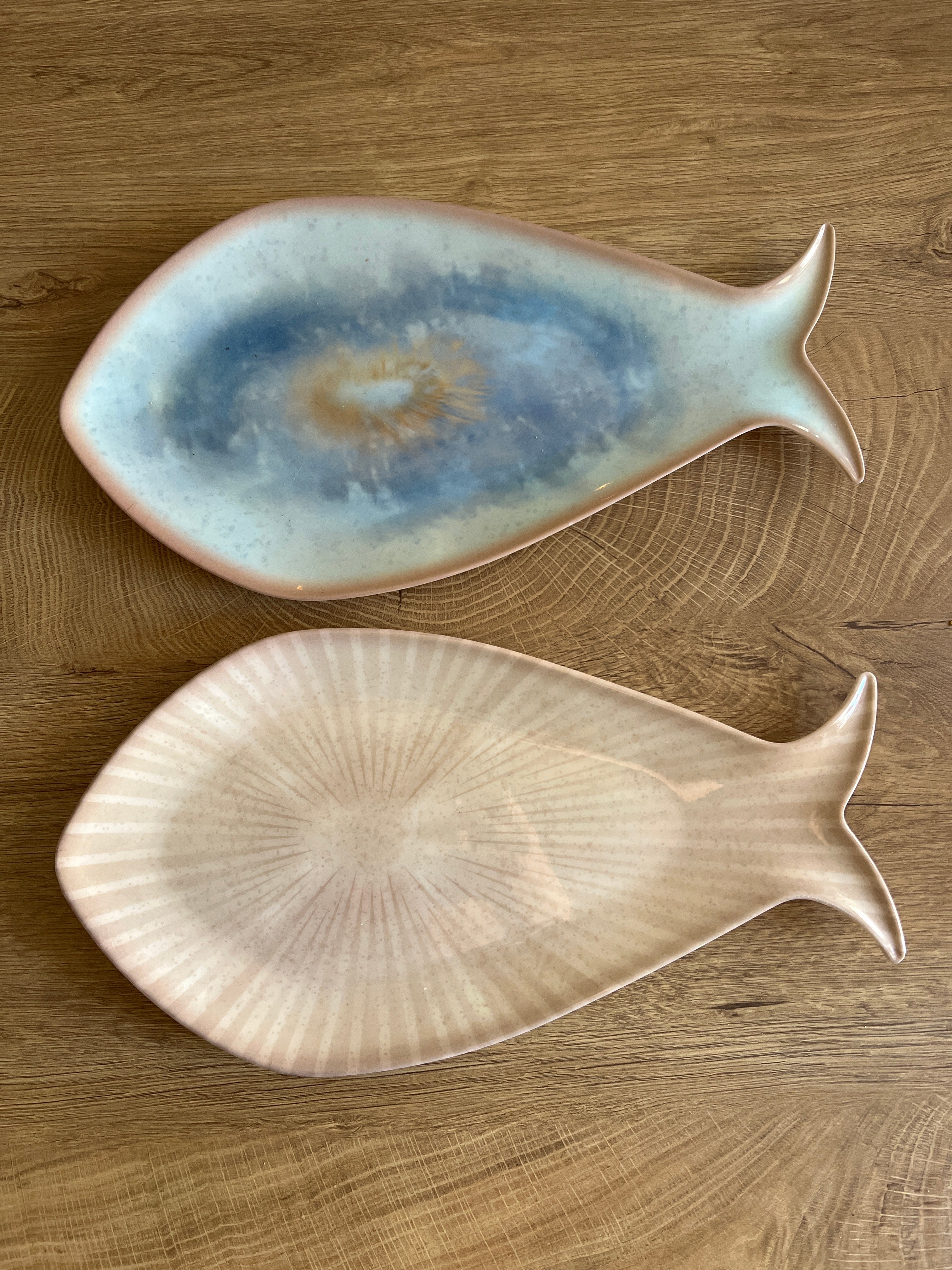 2er Set Fisch Teller Tablett