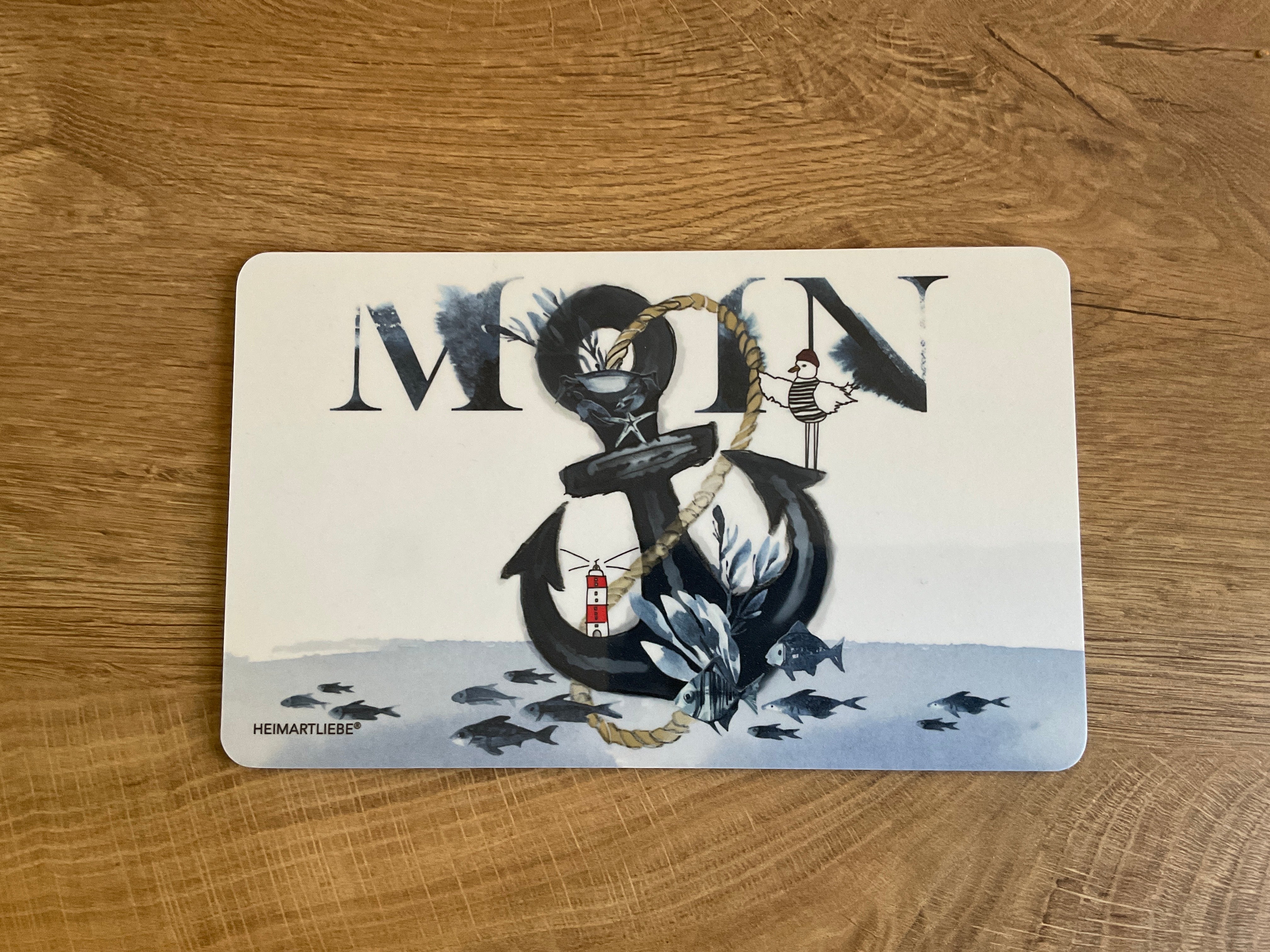 Brettchen Frühstücksbrett - MOIN mit Anker