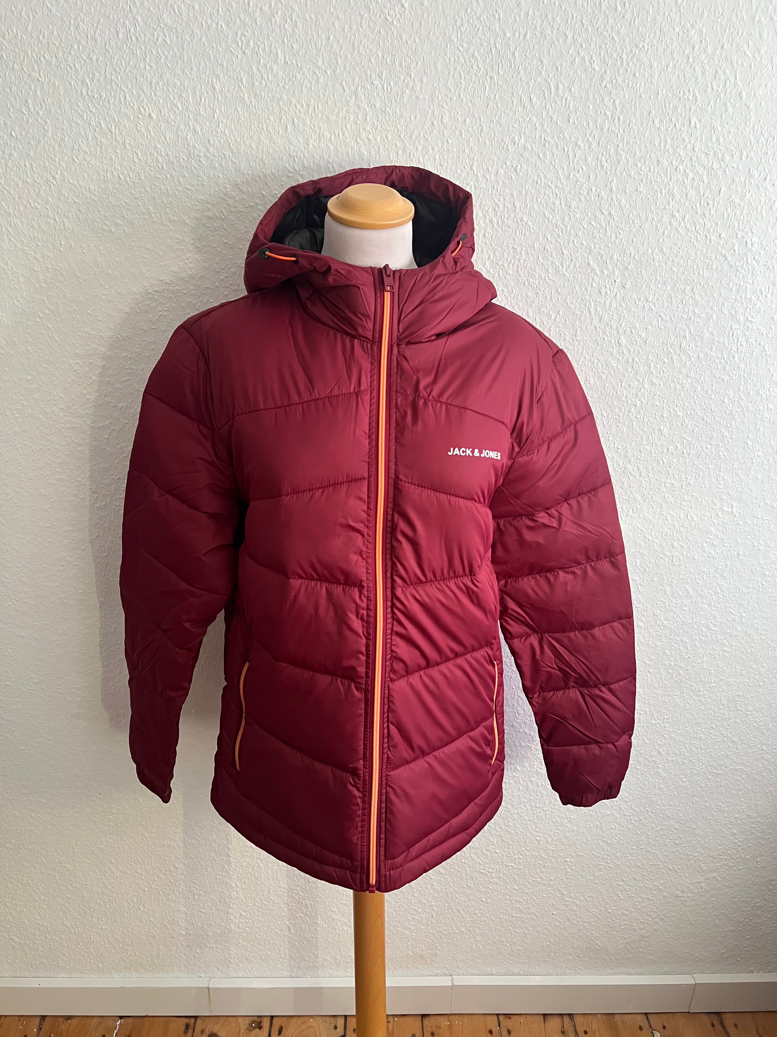 Jack&Jones Jacke Gr. S Steppjacke in weinrot