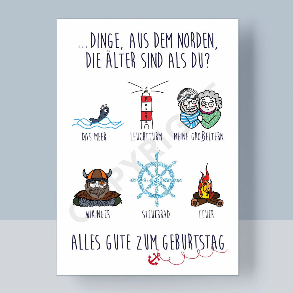 Postkarte - Dinge aus dem Norden, die älter sind als du?