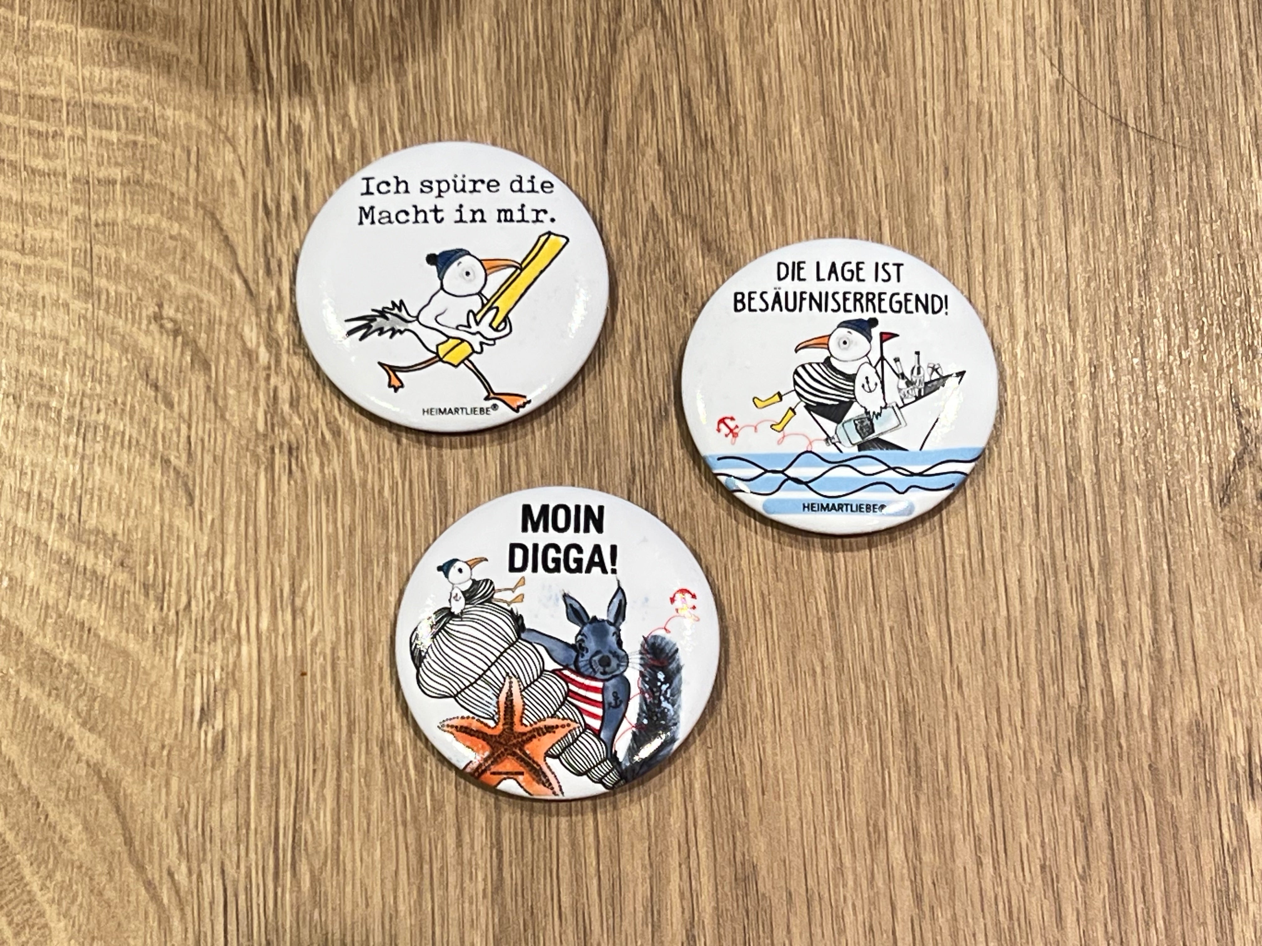 3 Magnete / Flaschenöffnung maritime Sprüche