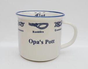 Becher Opas Pott Retro mit Knoten „Ebbe und Flut“ - MEER DEKO