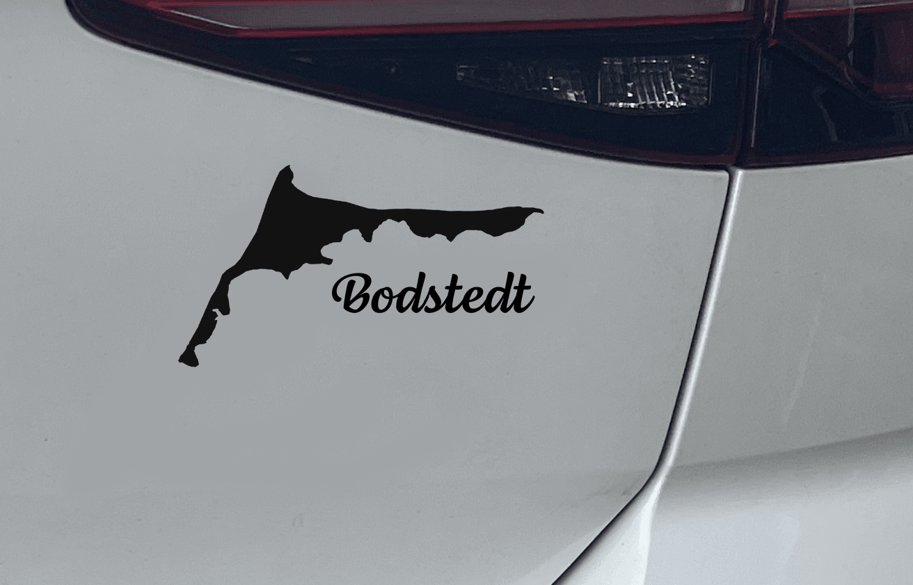 Bodsted Autoaufkleber FDZ mit Silhouette und Schriftzug - MEER DEKO