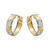 Creole Ohrring 12x3mm Klappscharnier bicolor rhodiniert 9Kt GOLD - MEER DEKO