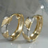 Creole Ohrring 12x3mm Klappscharnier bicolor rhodiniert 9Kt GOLD - MEER DEKO