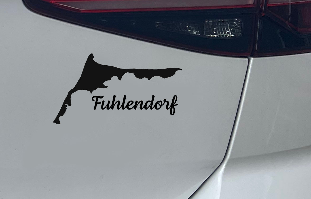 Fuhlendorf Autoaufkleber FDZ mit Silhouette und Schriftzug - MEER DEKO