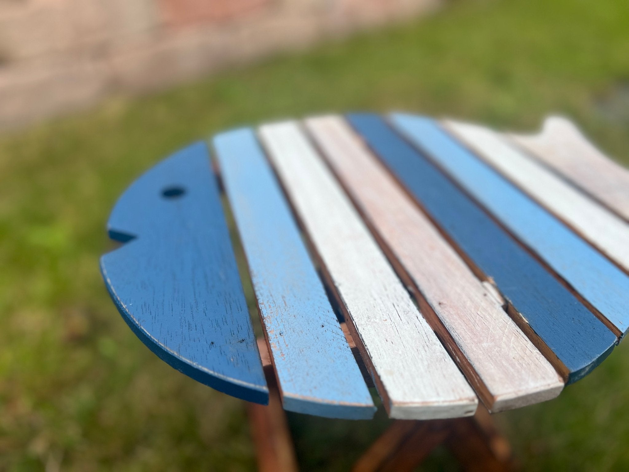 Klapptisch Hocker Fisch aus Holz - MEER DEKO