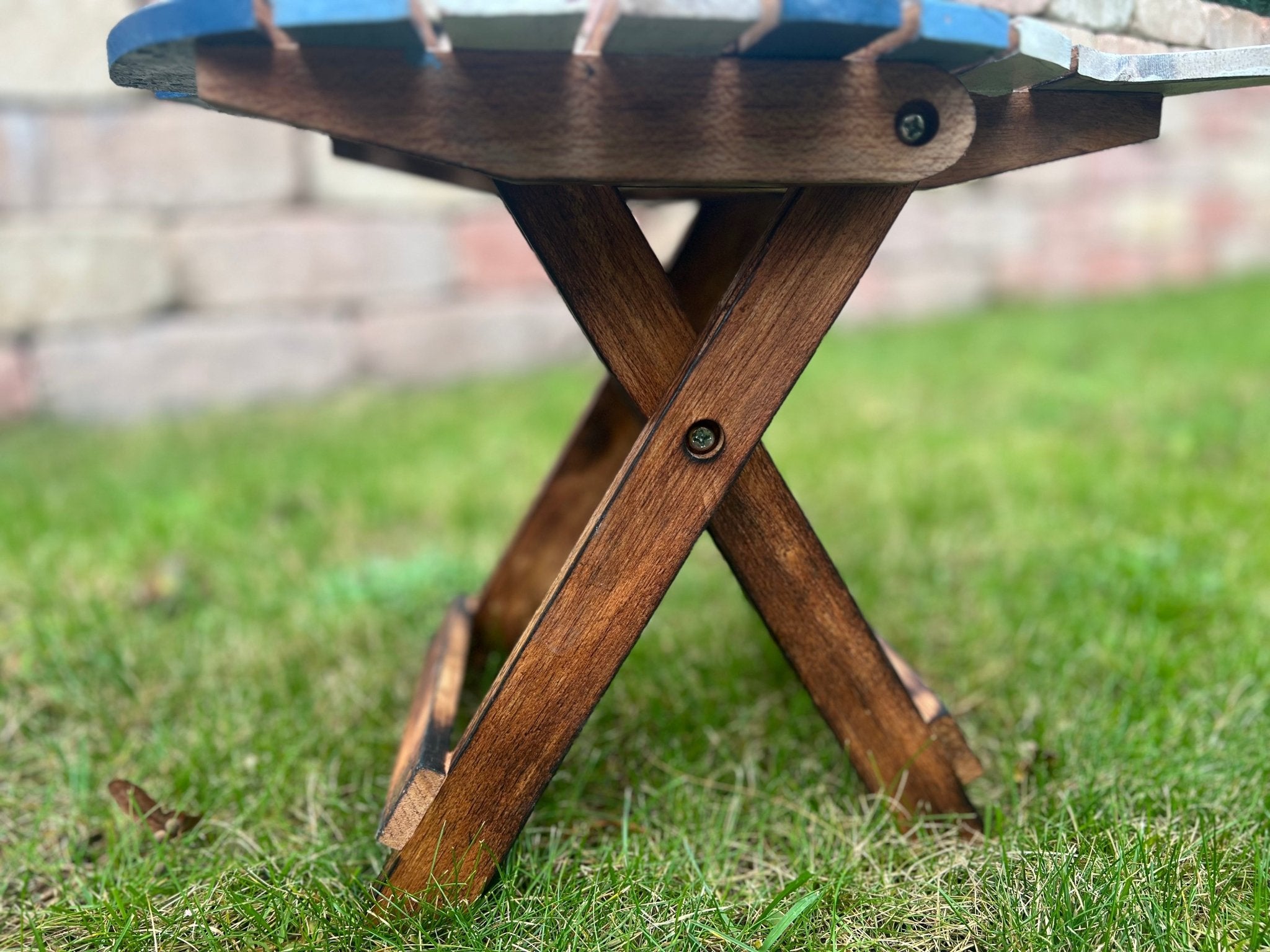 Klapptisch Hocker Fisch aus Holz - MEER DEKO