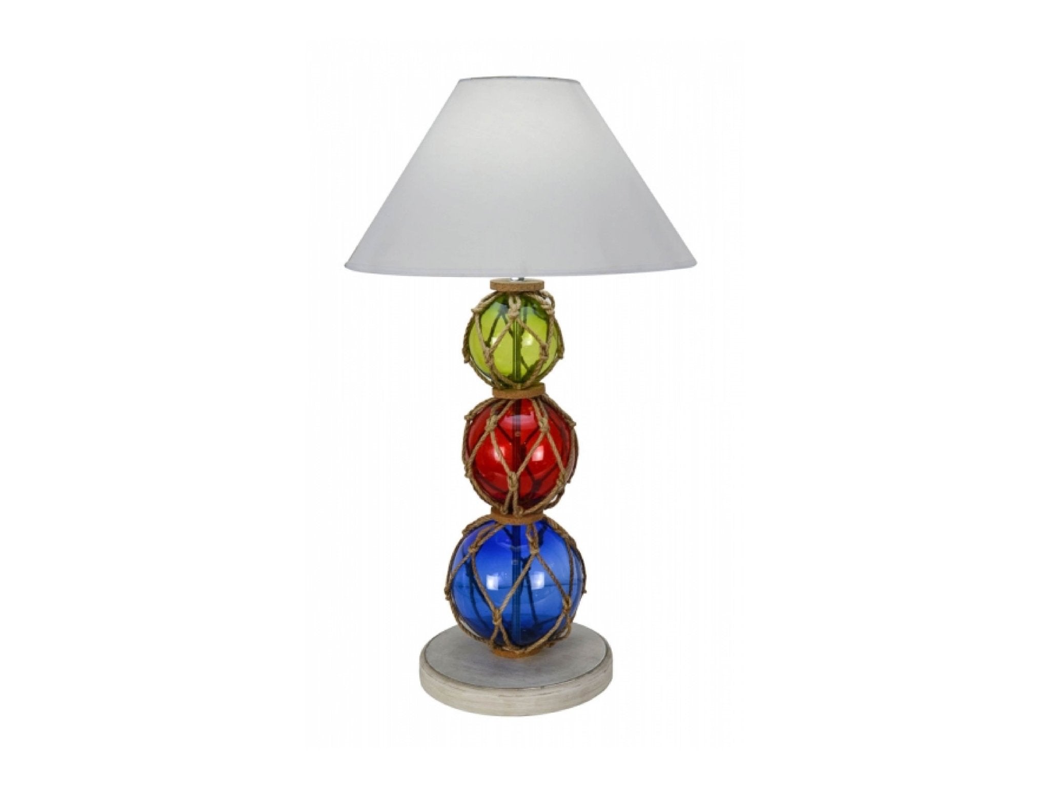 Lampe Fischerkugeln H. 66cm - MEER DEKO