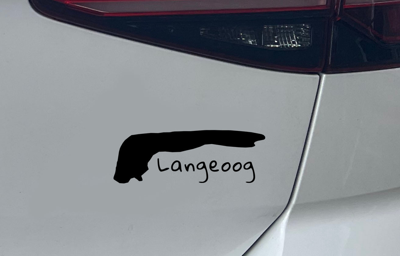 Langeoog Autoaufkleber mit Silhouette und Schriftzug - MEER DEKO