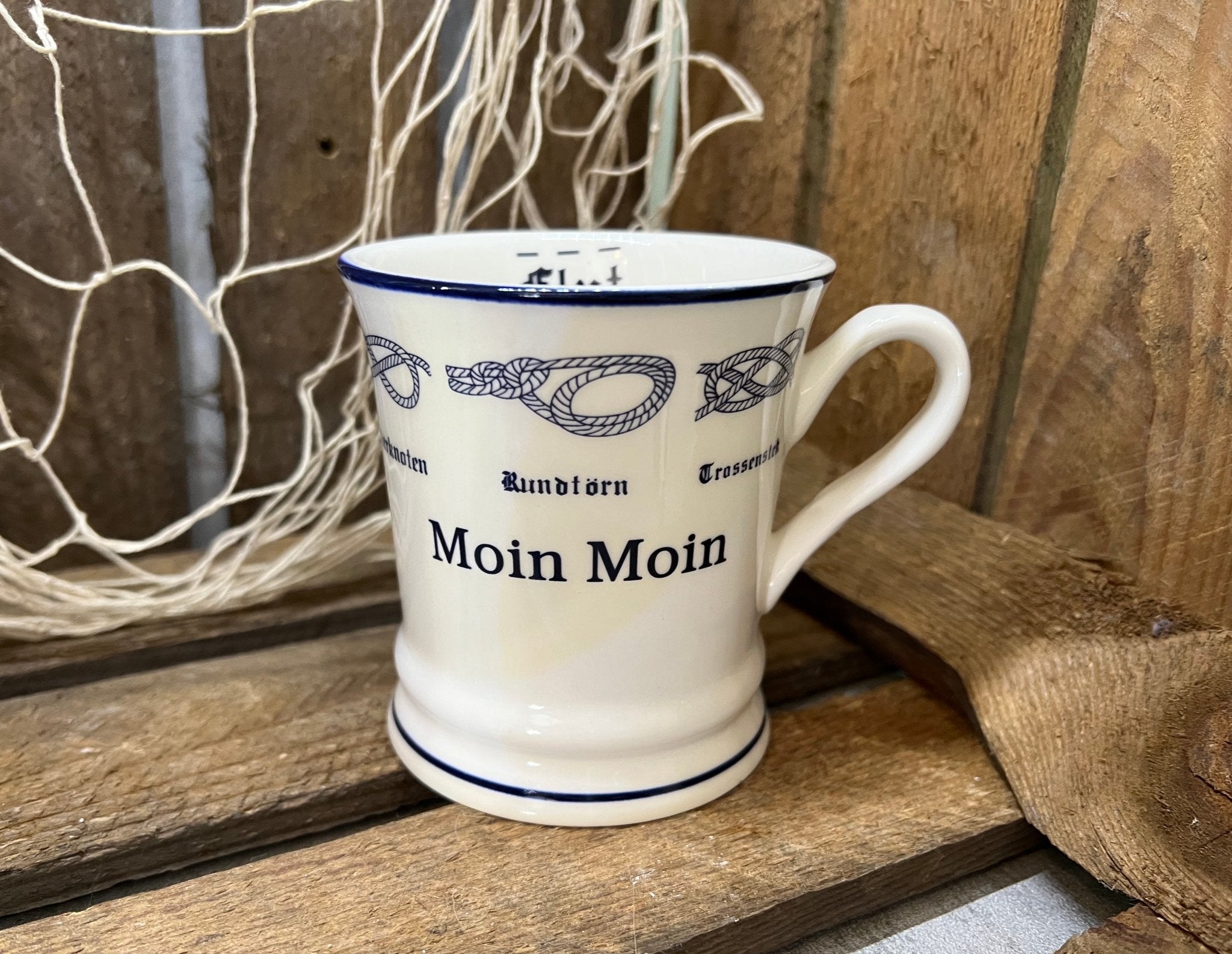 Moin Moin Tasse „Ebbe und Flut“ indisch blau - MEER DEKO