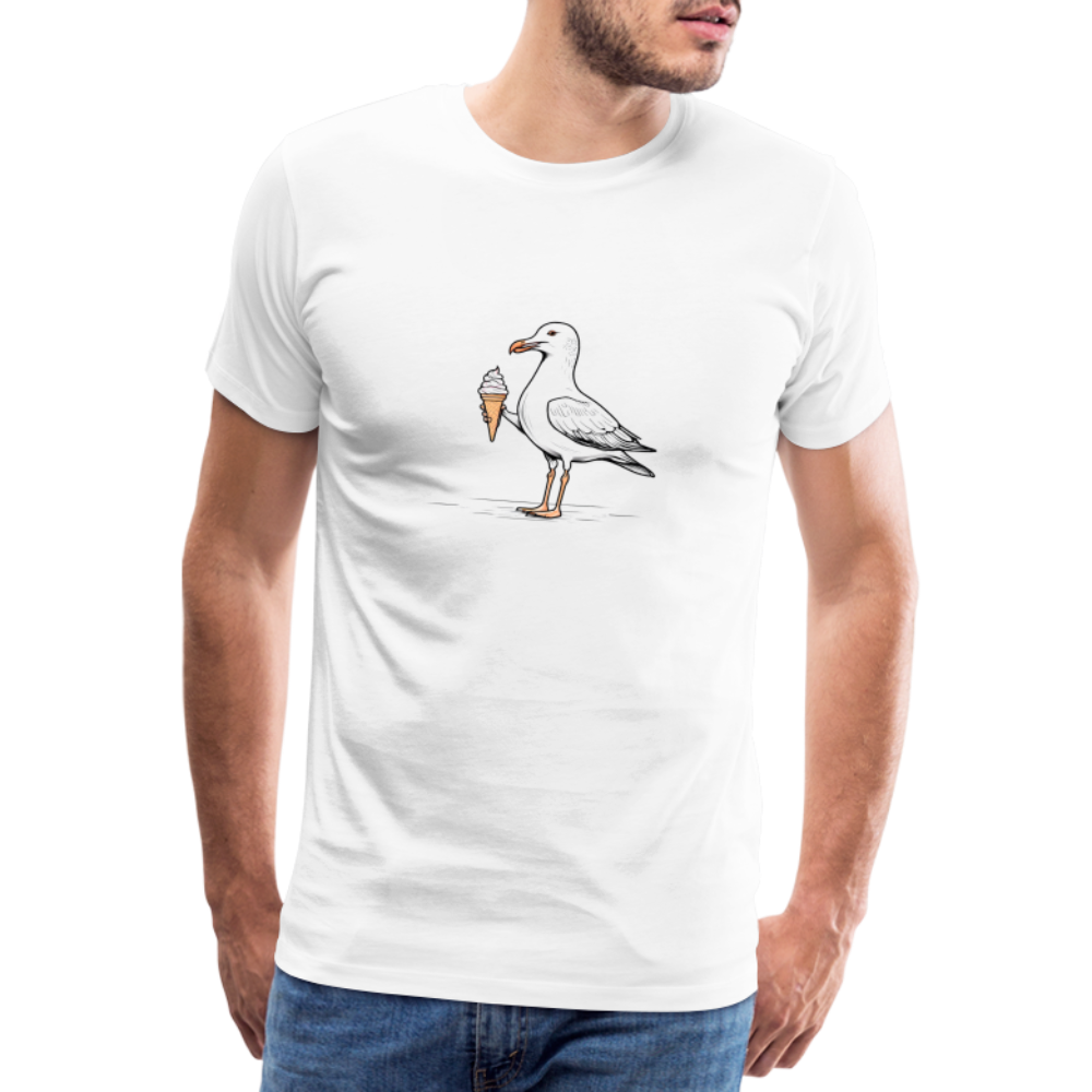 Möwe mit Eis T-Shirt - white