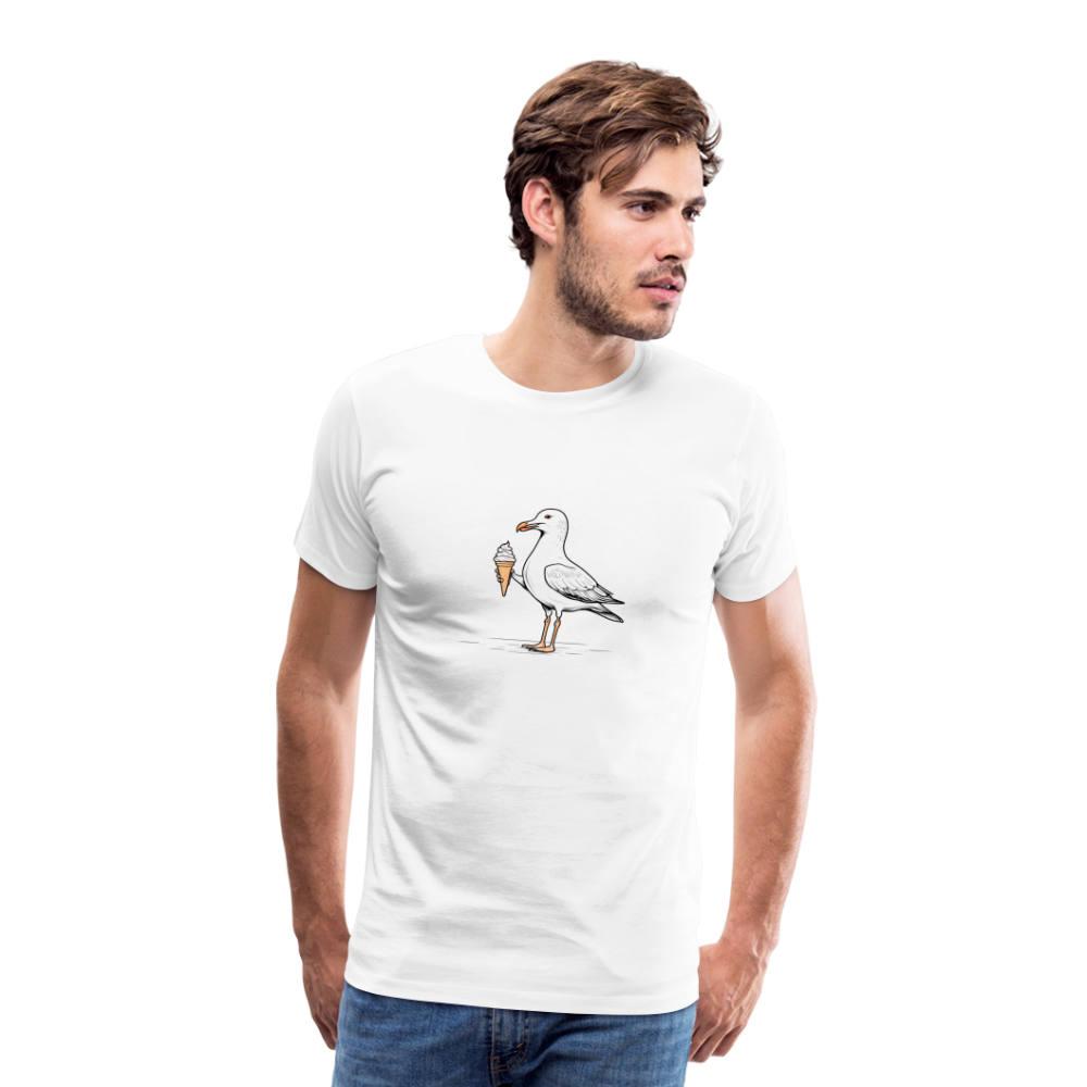 Möwe mit Eis T-Shirt - white