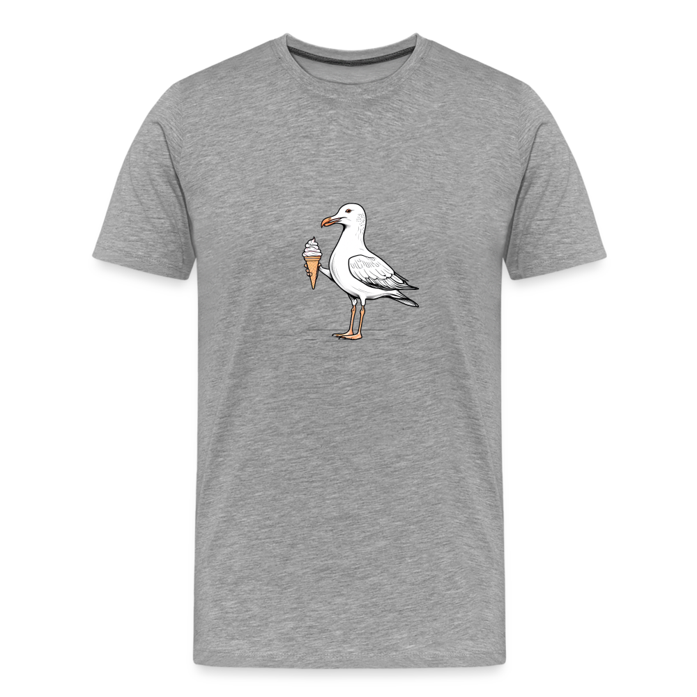 Möwe mit Eis T-Shirt - heather grey