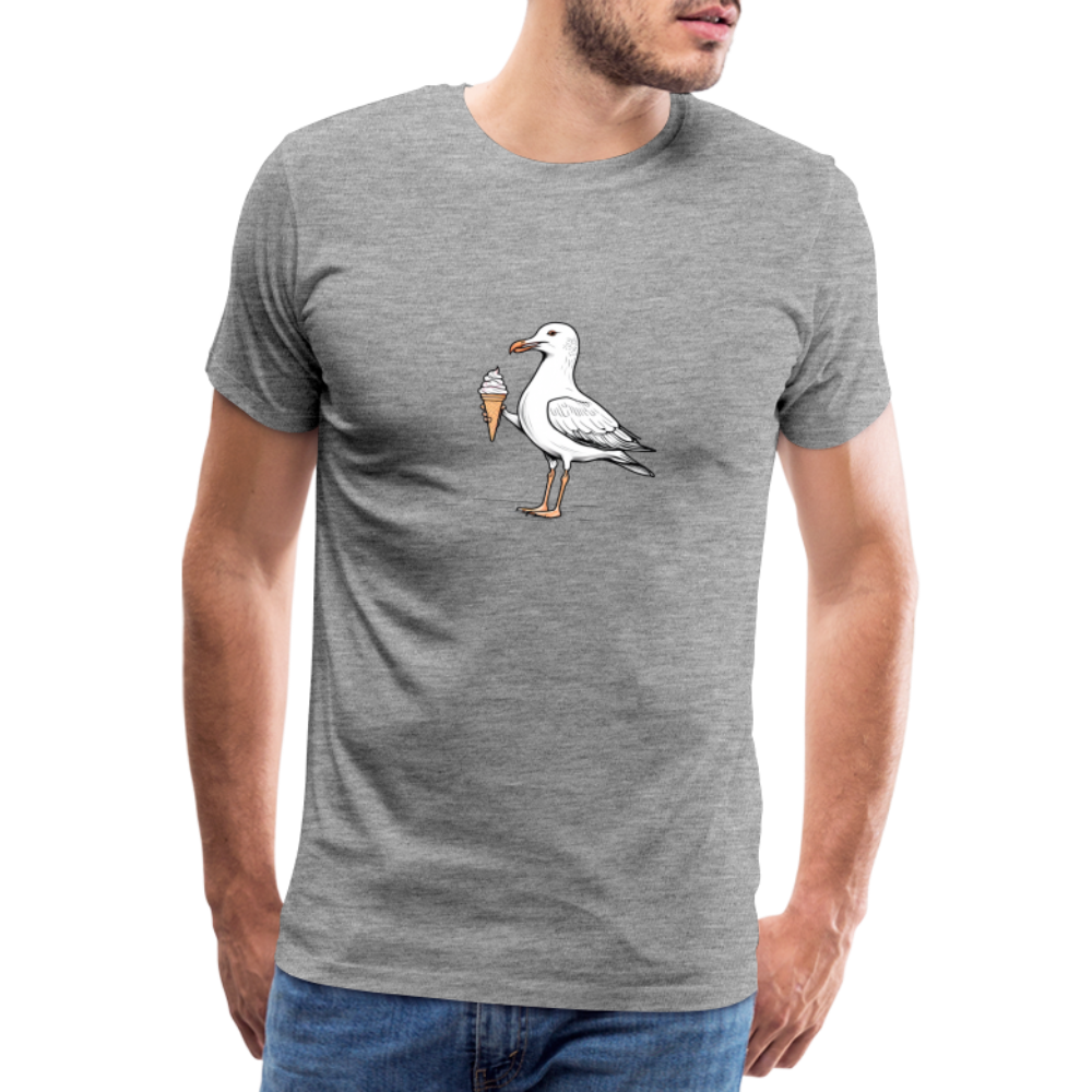 Möwe mit Eis T-Shirt - heather grey