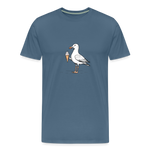 Möwe mit Eis T-Shirt - steel blue