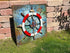 Steuerrad Metall Wandbild 80x80cm maritime Deko - MEER DEKO