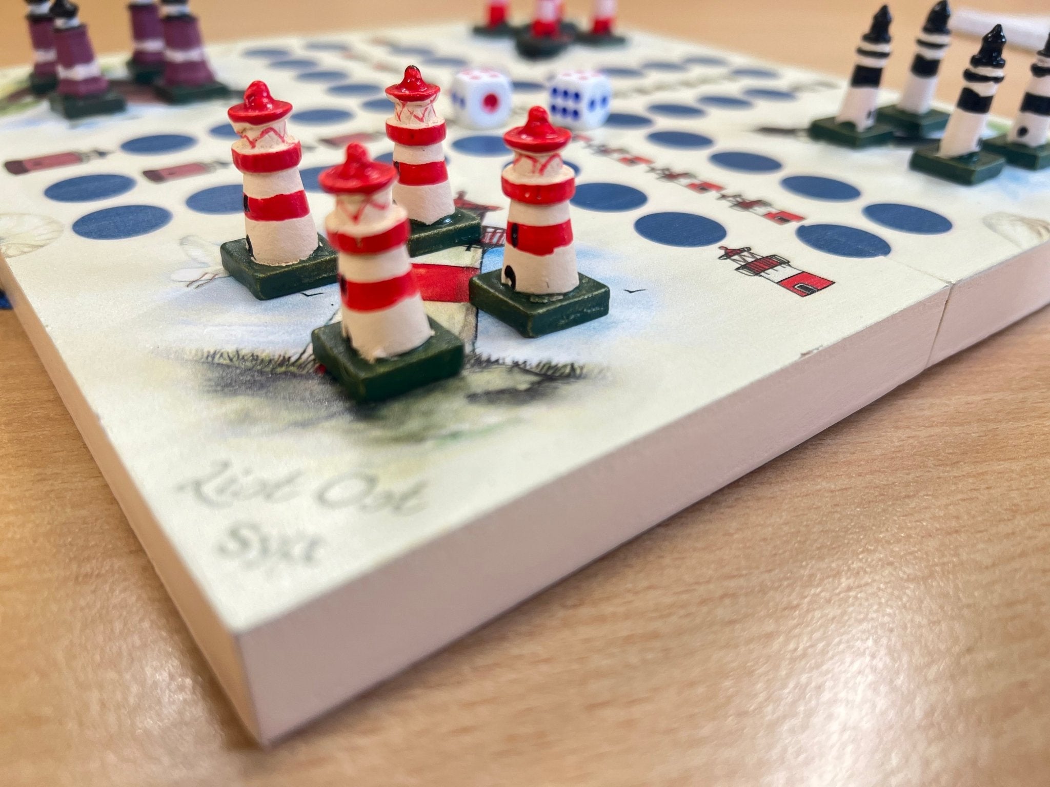 Sylt Brettspiel Würfelspiel maritim mit Figuren Familienspiel - MEER DEKO