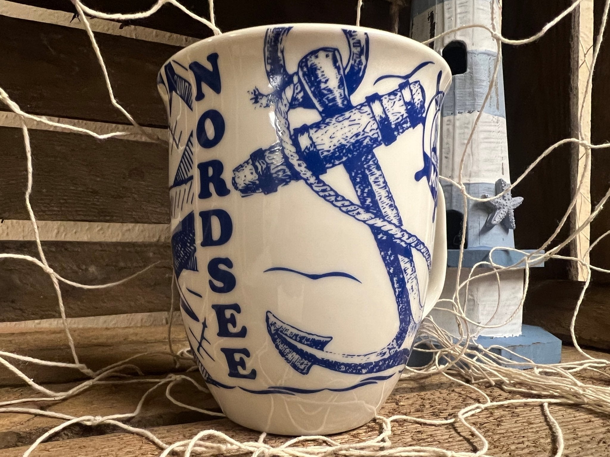 Tasse Nordsee mit Anker 400ml - MEER DEKO