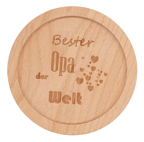 Untersetzer „Bester Opa der Welt“ Buche - MEER DEKO