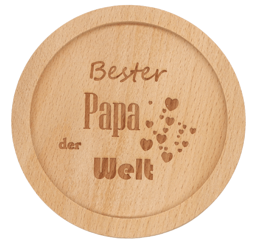 Untersetzer „Bester Papa der Welt“ Buche - MEER DEKO