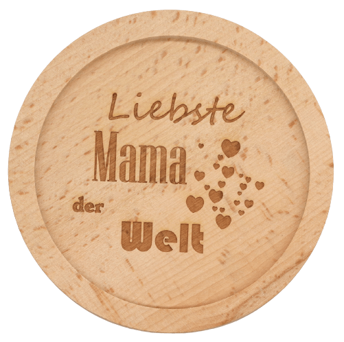 Untersetzer „Liebste Mama der Welt“ Buche - MEER DEKO