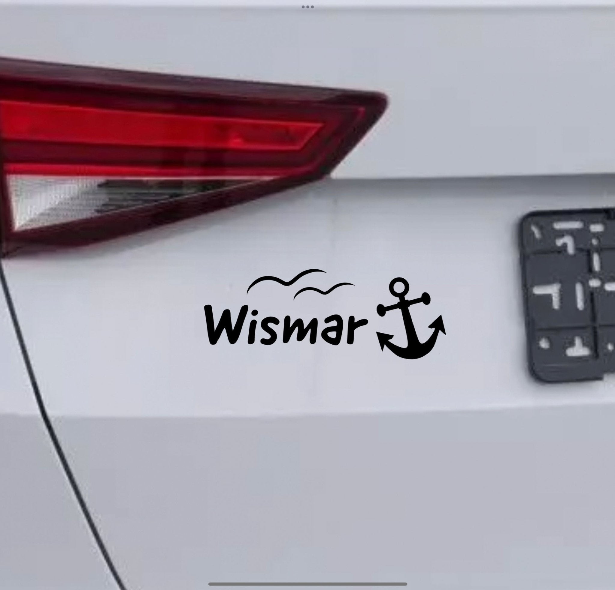 Wismar Autoaufkleber mit Anker und Möwen - MEER DEKO