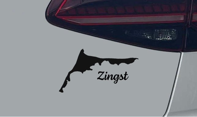 Zingst Autoaufkleber FDZ mit Silhouette und Schriftzug - MEER DEKO