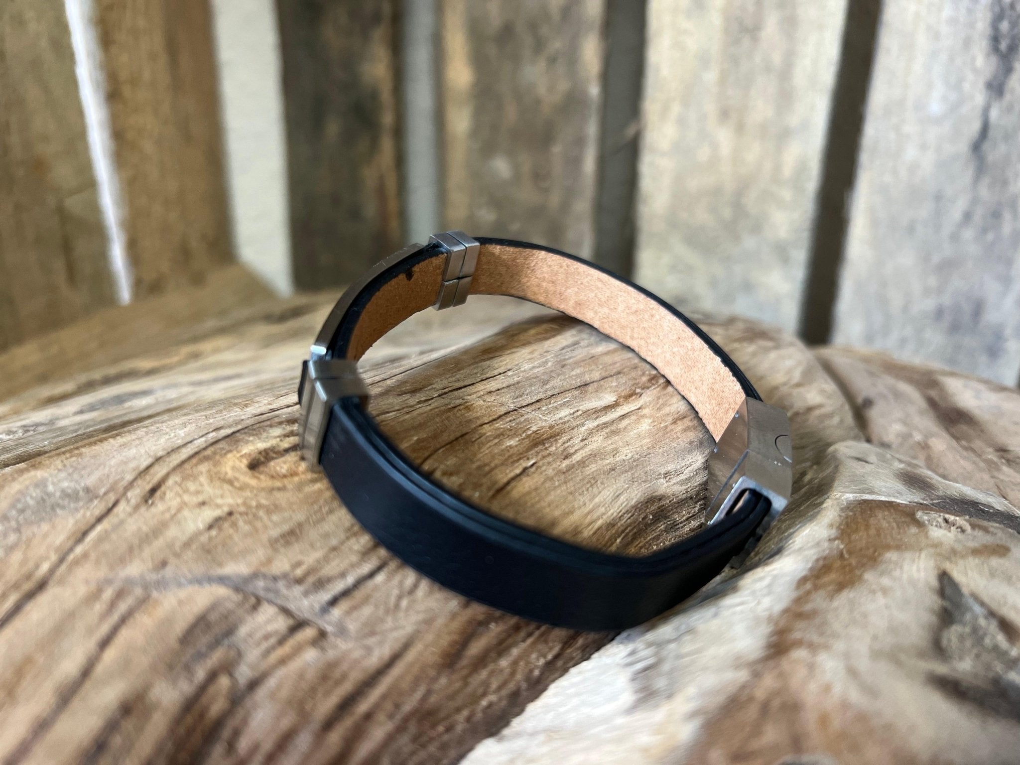 Armband mit Büsum Gravur Leder Herren 21cm - MEER DEKO